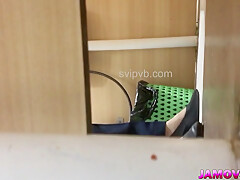 asian girl in toiler video