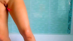 busty milf squirts in the shower