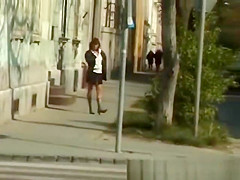 chicks pissing in public