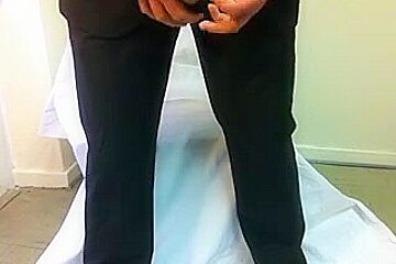 cock juice flow in costume with knob cage gay boy