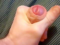 cumshot onto white briefs