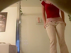 filmed her under shower