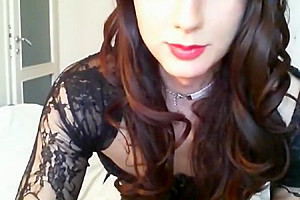 filthy Crossdresser Hannalh Cd In dark Cums