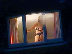 flashing in the window