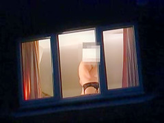 flashing in the window