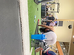 gym candid whore stretching