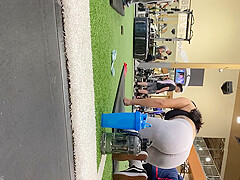 gym candid whore stretching