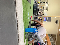gym candid whore stretching