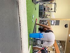 gym candid whore stretching
