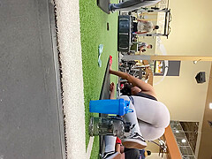 gym candid whore stretching
