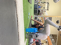 gym candid whore stretching