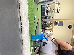 gym candid whore stretching