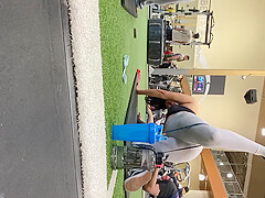 gym candid whore stretching