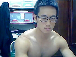 handsome sporty asian jock cam jerk off