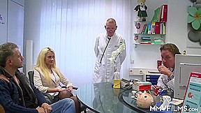 hot blondie fucks the old perv' doctors