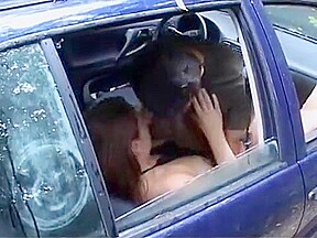 italian girl fuck outdoor in the car