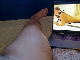 jacking off to some asian porn