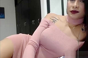 kinky large bazookas Ladyboy Teasing On cam