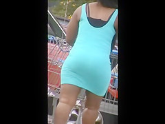 no panties fat booty in short skin tight dress