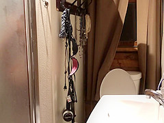 on stepsister Showering then getting ready for bed