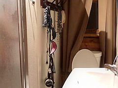 on stepsister Showering then getting ready for bed