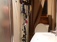 on stepsister Showering then getting ready for bed