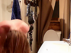 on stepsister Showering then getting ready for bed