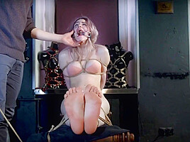 russian girl gagged and drooling feet caned bastinado