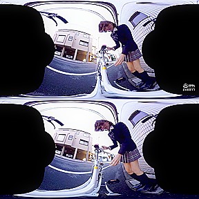 schoolgirls 18+ on Bicycles Upskirt VR 1 - PetersMAX