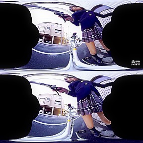 schoolgirls 18+ on Bicycles Upskirt VR 1 - PetersMAX