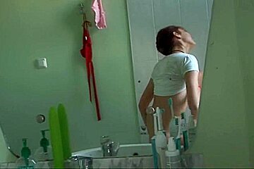 serbian Natasha at water closet