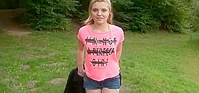 sexy blonde 20y first DP