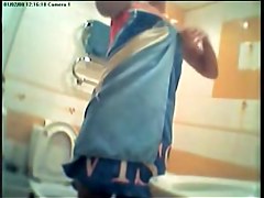 shower girl applying lotion on her slim body