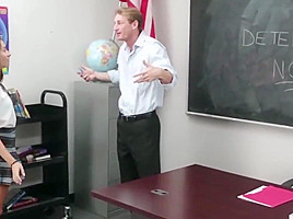 teen 18+ Fucked To Orgasm By Teacher In Class