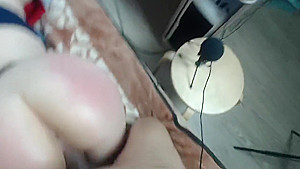 the student 18+ came for a salary, but fucked hard in the office of the head