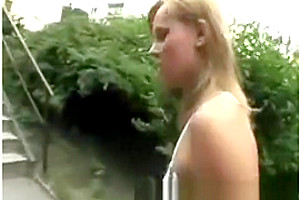 young blonde cgreetingsck love juiceed On In Public