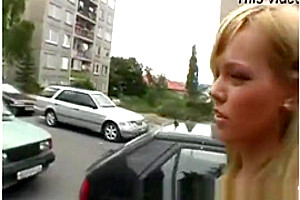 young blonde cgreetingsck love juiceed On In Public
